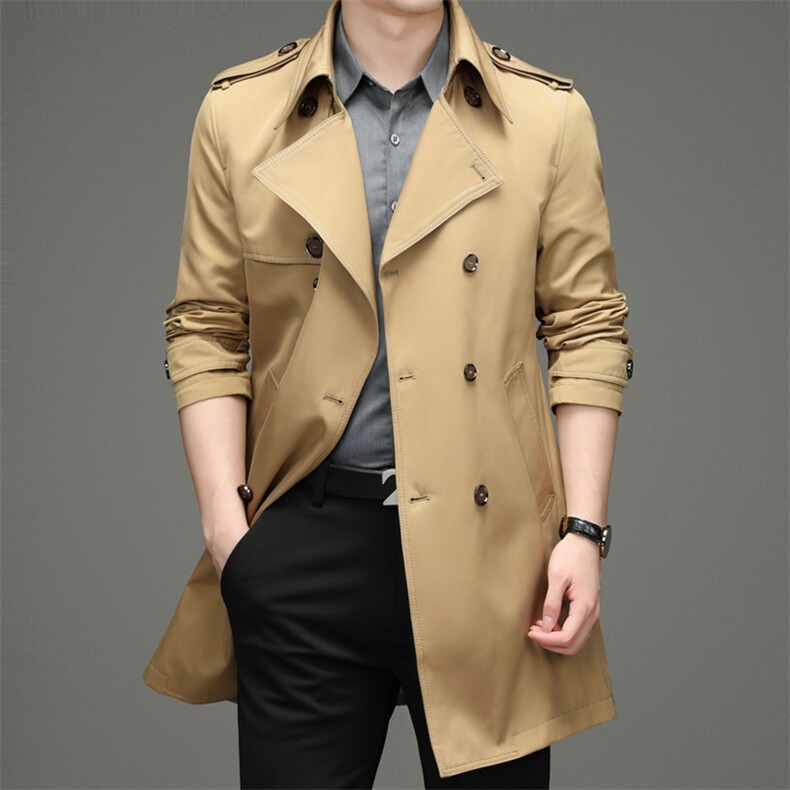 YYA9198秋冬新款男士风衣中长款加棉外套商务男装P200，男装风衣，电商B360