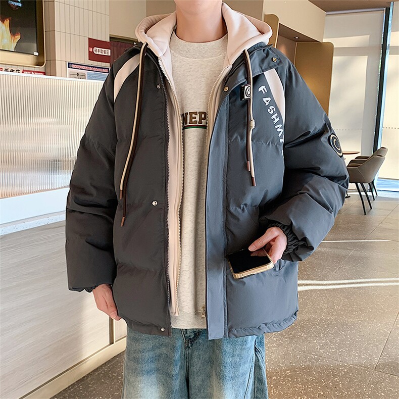 冬季宽松/假两件休闲外套潮加厚棉衣XZ102B-1M8007-P125,男装棉衣,星座102B-1