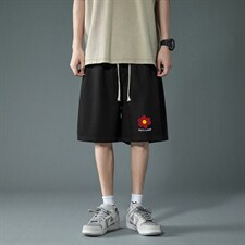 HD74257-P22华夫格短裤男大码宽松五分裤男直筒中裤，男装休闲裤，电商A040