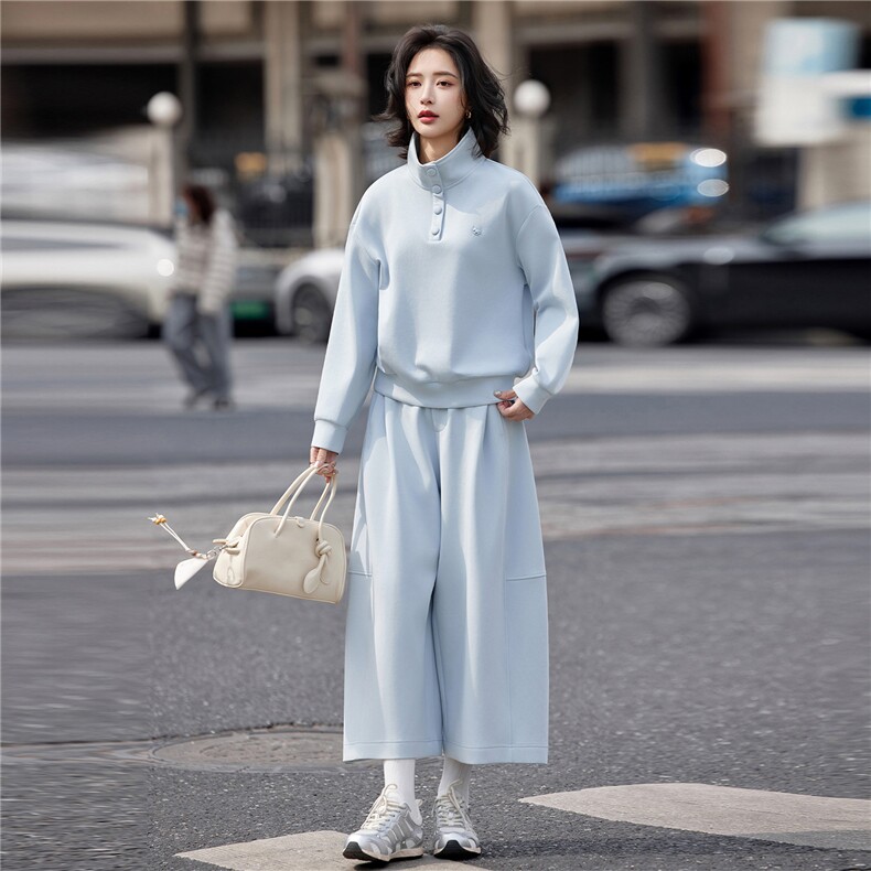 2026春装新款休闲套装阔腿裤时尚显瘦两件套裤,女装套装/套裙,姿萝菲