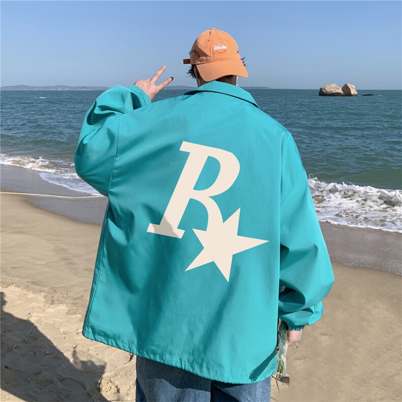！23秋季新款宽松大码港风R星夹克外套JK16134-P50控68,男装夹克,星座508（原C305）