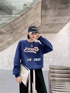 2021冬款加绒卫衣，女装卫衣/绒衫，简蔻