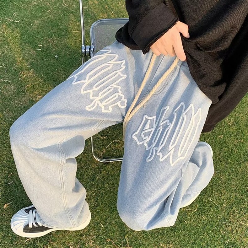 裤子男款秋季新款美式高街vibe潮N9024P60,男装牛仔裤,星座1116-2