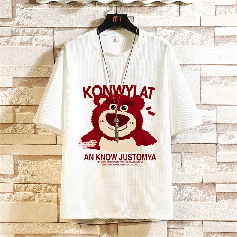 华夫格t恤男短袖男大码五分袖砖墙挂拍HT73285-P22,男装T恤,电商A040A