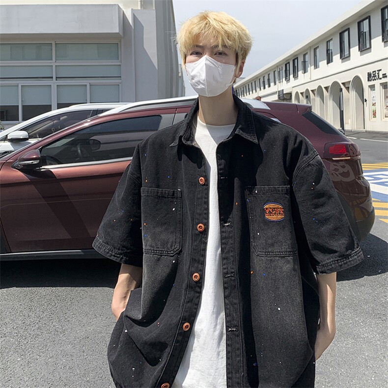 F313-P52日系cityboy短袖衬衣夏季新款美式复古,男装T恤,星座512-6
