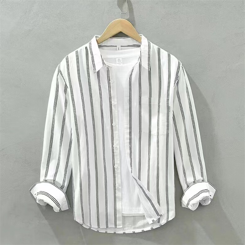 1506/QC30150/P36美式复古格纹男女春秋季宽松休闲设计感潮牌衬衣,男装衬衫,星座1506