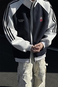 美式立领运动刺绣外套男 xh93-特p75图片