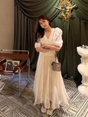 【现货】夏季新款针织拼袖短袖开衫韩版温柔风，其它，CHERRY·印