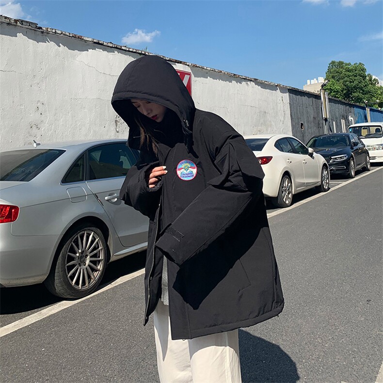 新款冬季男刺绣贴标连帽宽松青少年棉衣棉服外套M705-P130,男装棉衣,电商A132（原电商B245）