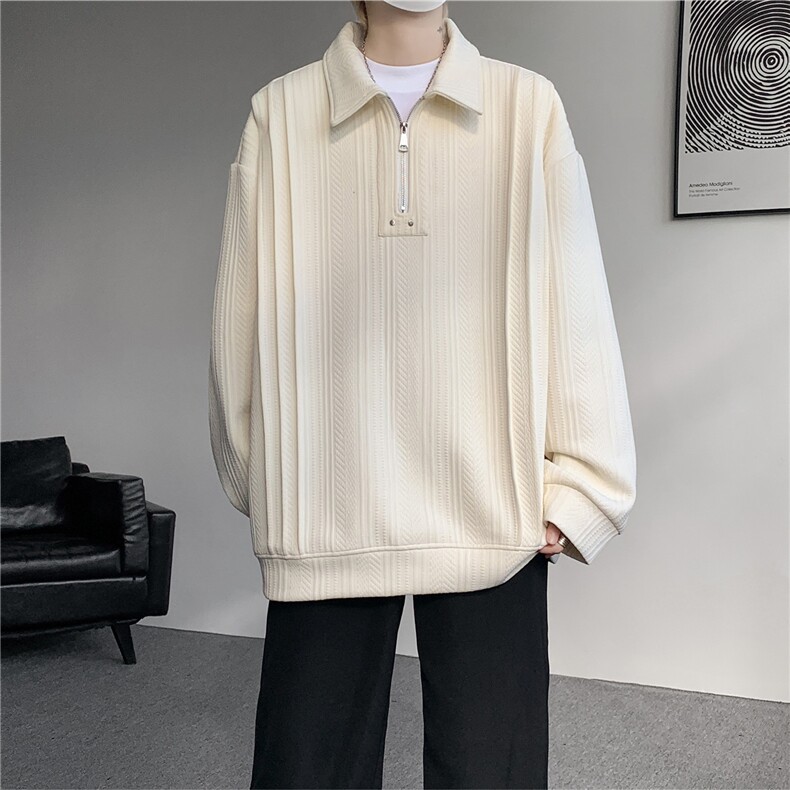 现货WY10167-特P45控88新款高品质大码百搭宽松半拉链卫衣男,男装卫衣,电商A059