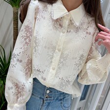 韩版绣花衬衫，女装衬衫，PURE