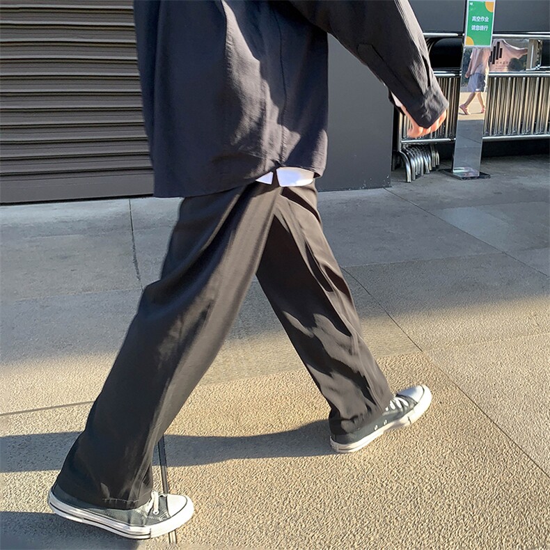 早秋宽松直筒休闲裤拖地西裤XZ707-KZ919-45，男装西裤，星座707