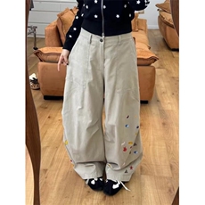 夏季裤子男春季青少年运动卫裤涂鸦设计感束脚休闲长裤KG013，男装休闲裤，星座1116A（原606A-3）