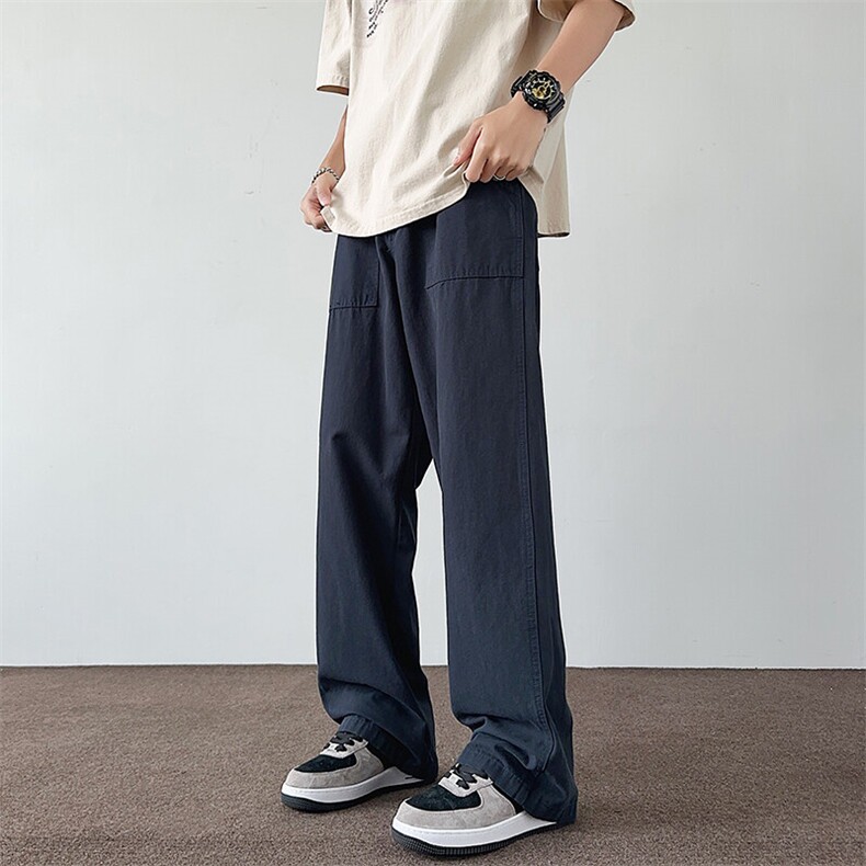 2025美式复古宽松休闲长裤男直筒工装裤简约潮流现货K7849-P48,男装休闲裤,星座512-3