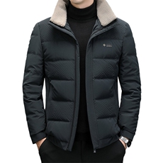 秋冬羽绒服男加厚保暖白鸭绒潮服毛领可脱卸休闲时尚中青年外套，男装羽绒服，钱塘6003（原4033）