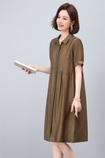 2025年夏季新款天丝休闲文艺连衣裙，女装连衣裙，悦见她