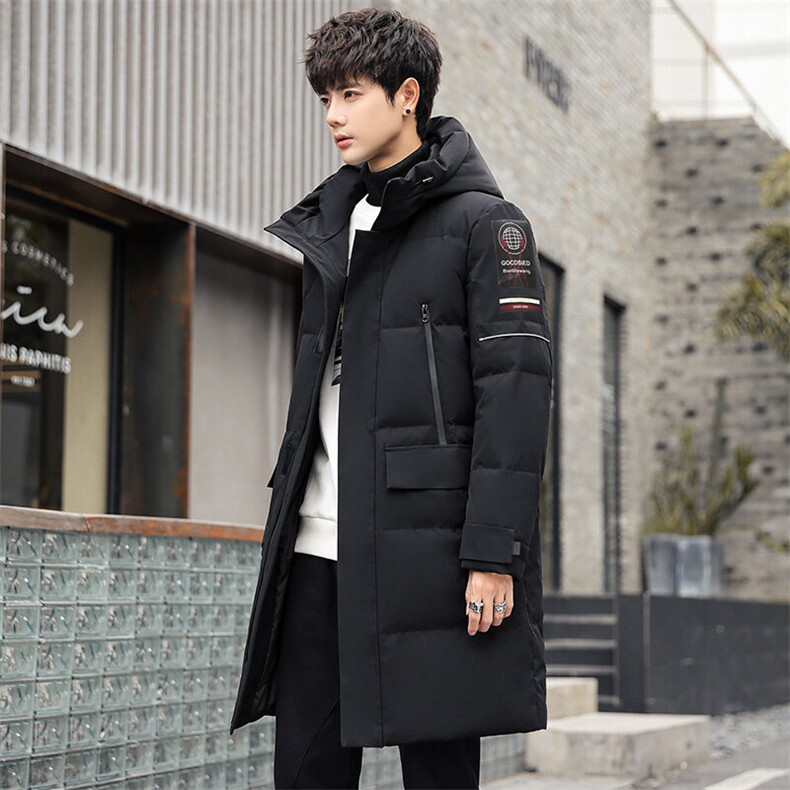 可拆卸帽羽绒服外套男女长款中青年情侣装羽绒服外套欧美休闲大衣，男装羽绒服，星座1602B（原101B-1）