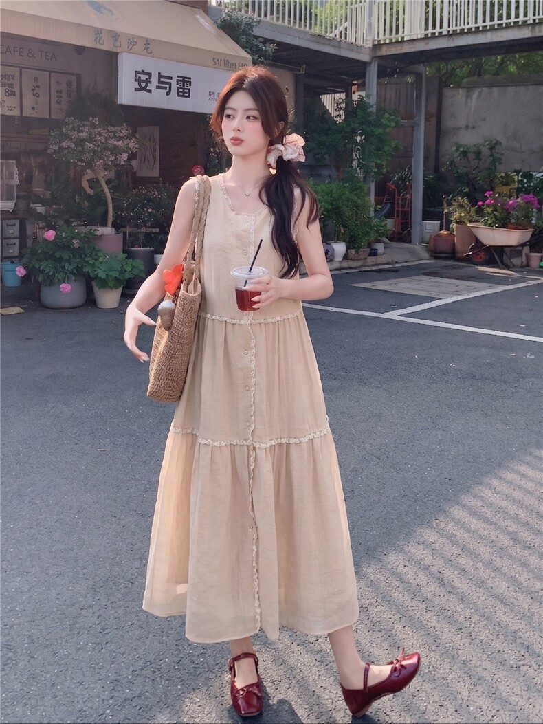 2026年夏季新款时尚潮流舒适飘逸大摆仙女连衣裙,女装连衣裙,心心服饰