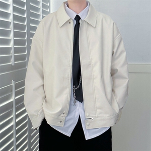 现货主推高质量皮衣外套男宽松皮夹克机车服 A027-P95 加绒P105图片