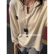 XZ809A/VVV3/P35/控48美式V领硅胶印花肌理感百搭长T恤卫衣，男装T恤，星座809A(原222-1)