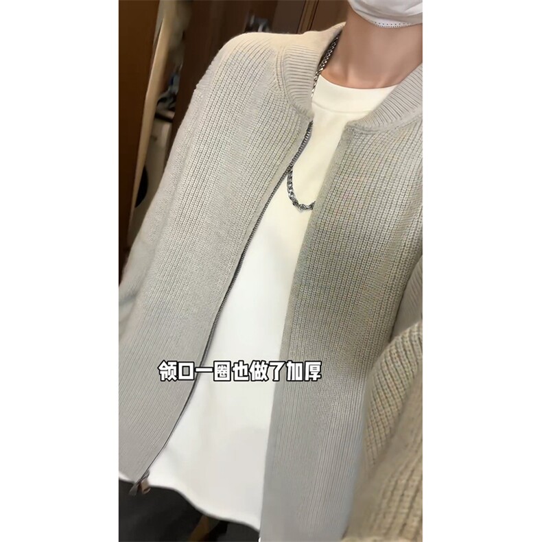 ！棒球领双拉链开衫针织毛衣男CP16-特p55,男装针织衫/毛衣,电商B371