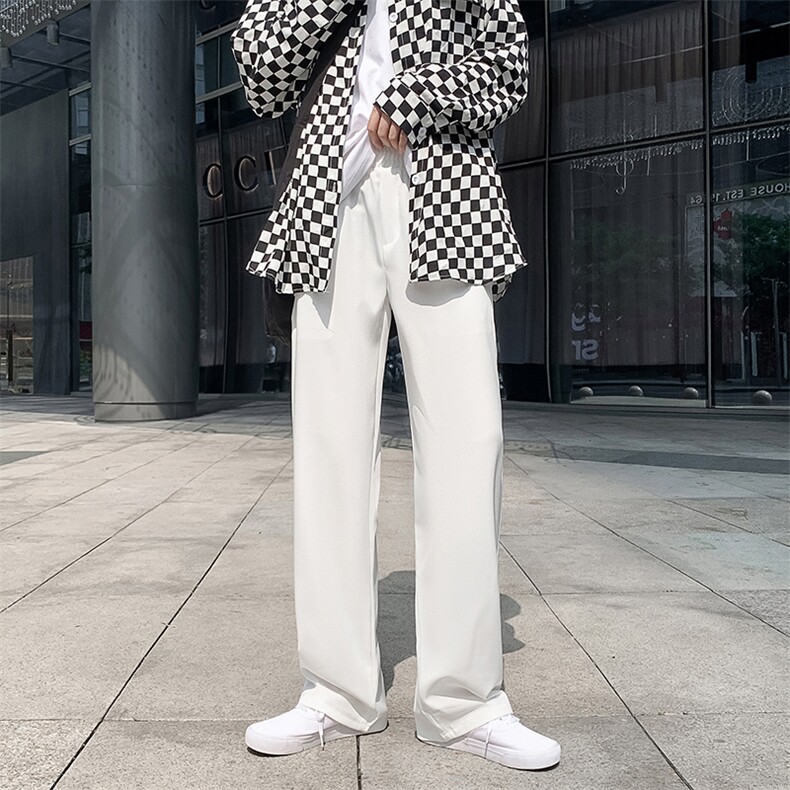 拖地裤子男韩版潮流春夏季小西裤男士宽松阔腿垂感西装裤休闲长裤，男装西裤，星座505-2（原电商A260-1)