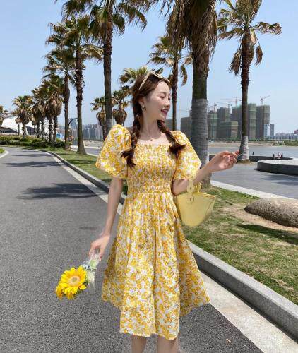现货印花连衣裙出游，女装连衣裙，TOP.1