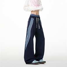2025春季新款美式潮流斜杠宽松休闲卫裤B315-K25613-特p40控78，男装休闲裤，电商B315