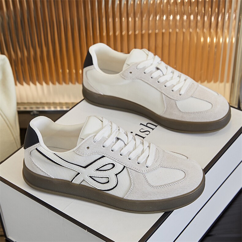 真皮德训鞋2025春季新款厚底增高阿甘鞋休闲小白鞋女百搭运动板鞋，女鞋休闲鞋，电商A223