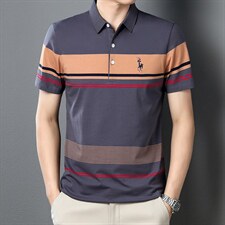 中青年男士短袖t恤2023夏季新款潮流休闲T恤时尚翻领体恤上衣男装，男装T恤，电商B212（原钱塘6029）