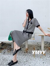 现货夏季新款条纹套裙，其它，依美依缘