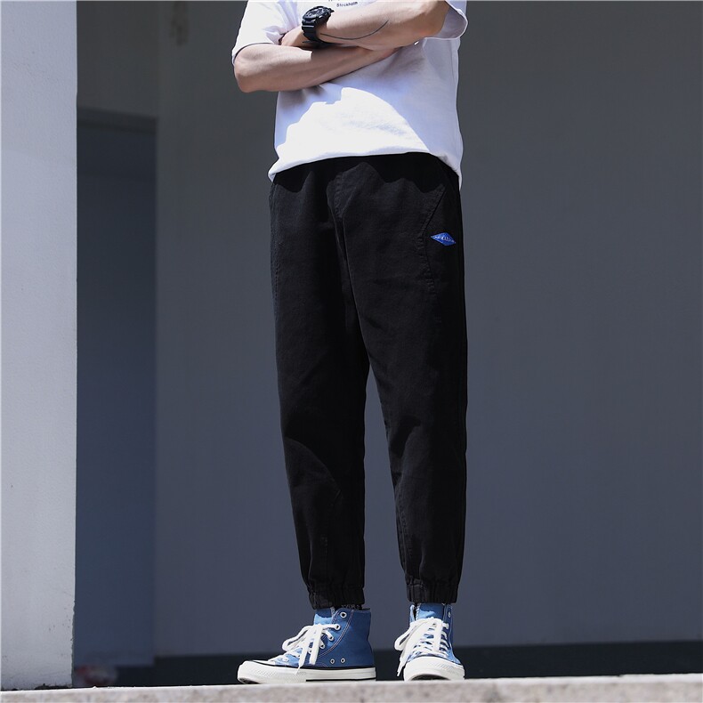 日系复古街头潮牌蓝标时尚工装裤男潮流宽松长裤休闲裤638,男装休闲裤,星座1501