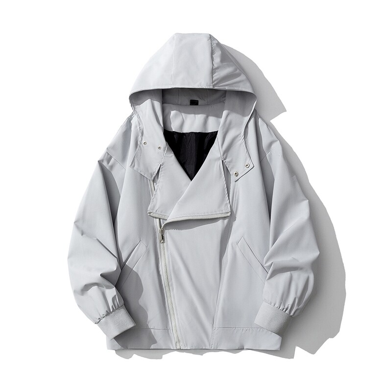 三种穿法白底双拉链大码M-5XL夹克男100%聚酯纤维JK77977P85控138，男装夹克，星座227-7