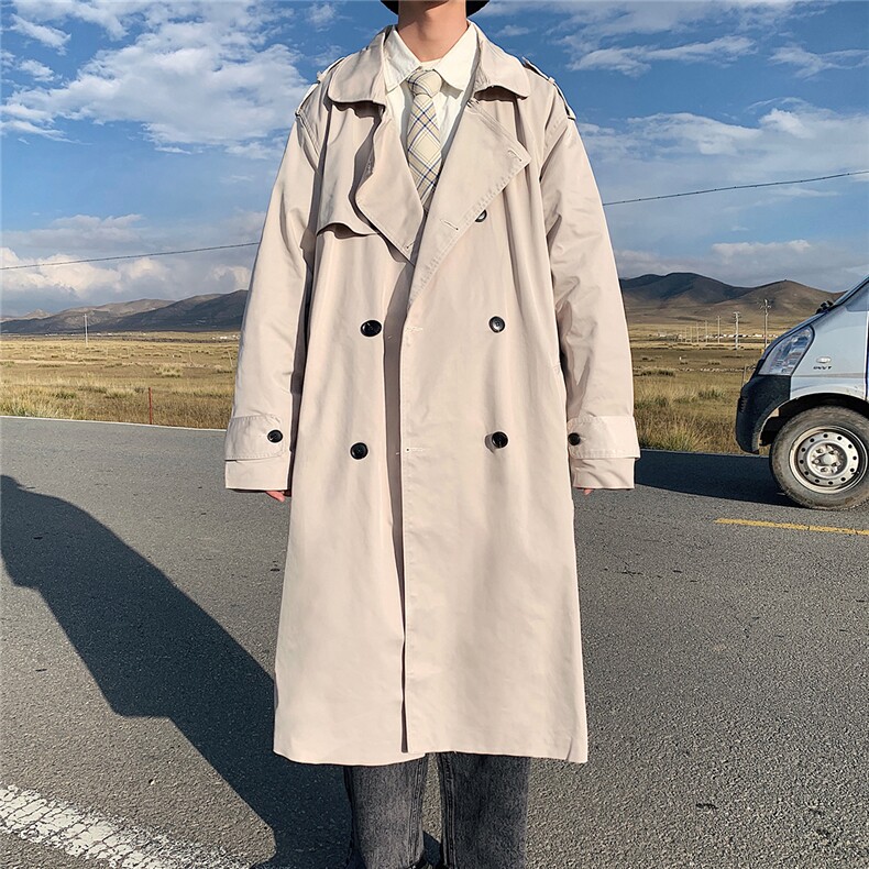 港风秋季潮大码中长款夹克男外套风衣男FY7291P110，男装风衣，星座226-2