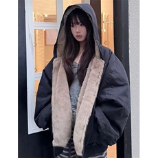 美式复古座山雕短款连帽毛领棉服女冬派克服棉衣外套M9922，男装棉衣，星座1116A（原606A-3）