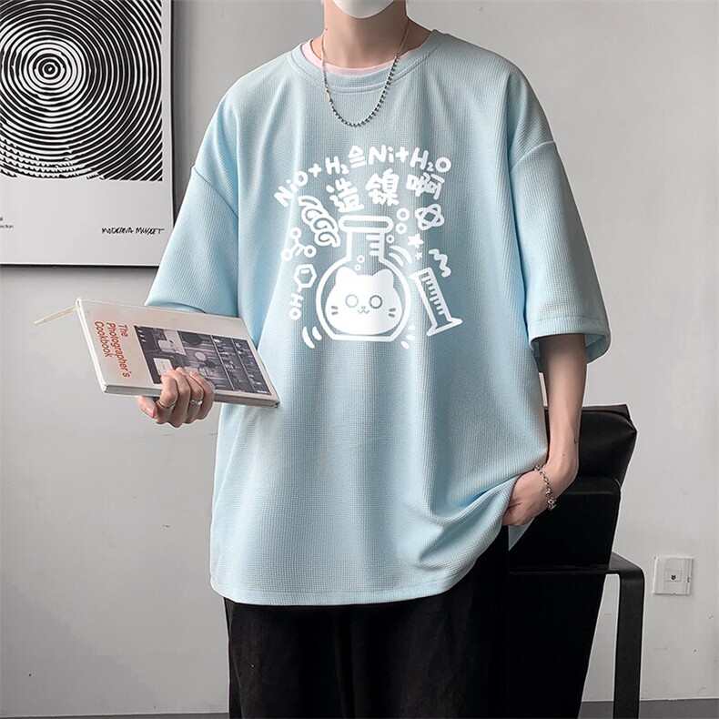 华夫格t恤男短袖男大码五分袖HT73421-P22,男装T恤,电商A040