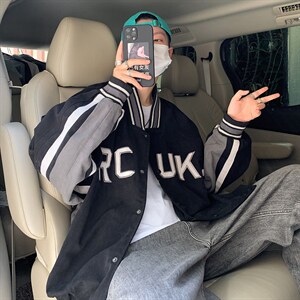 春秋棒球服男潮牌嘻哈夹克休闲宽松百搭炸街外套情侣JK553-P60，男装夹克，星座1008-1