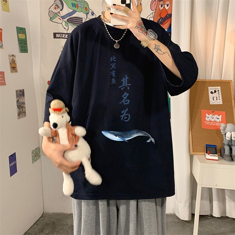 Q11261-P30春夏季七分袖t恤男大码五分袖男短袖中袖,男装T恤,电商A040