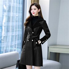 2021时尚洋气个性柔软百搭潮流拼接仿羊羔毛皮毛一体送腰带外套大衣，女装皮衣，韩美纤衣