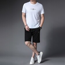 中老年运动套装男夏季短袖短裤运动服时尚休闲polo衫爸爸夏装套装，男装T恤，电商B212（原钱塘6029）