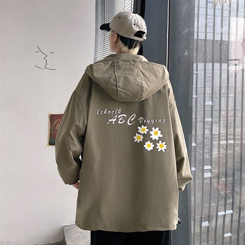 ！春秋新款港风休闲连帽夹克男宽松外套男装DJK263-P45，男装夹克，电商B371