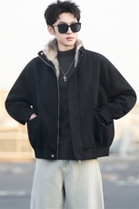 数据大货座山雕加绒麂皮绒皮衣外套男装夹克C317-J6695-P185，男装夹克，电商C317