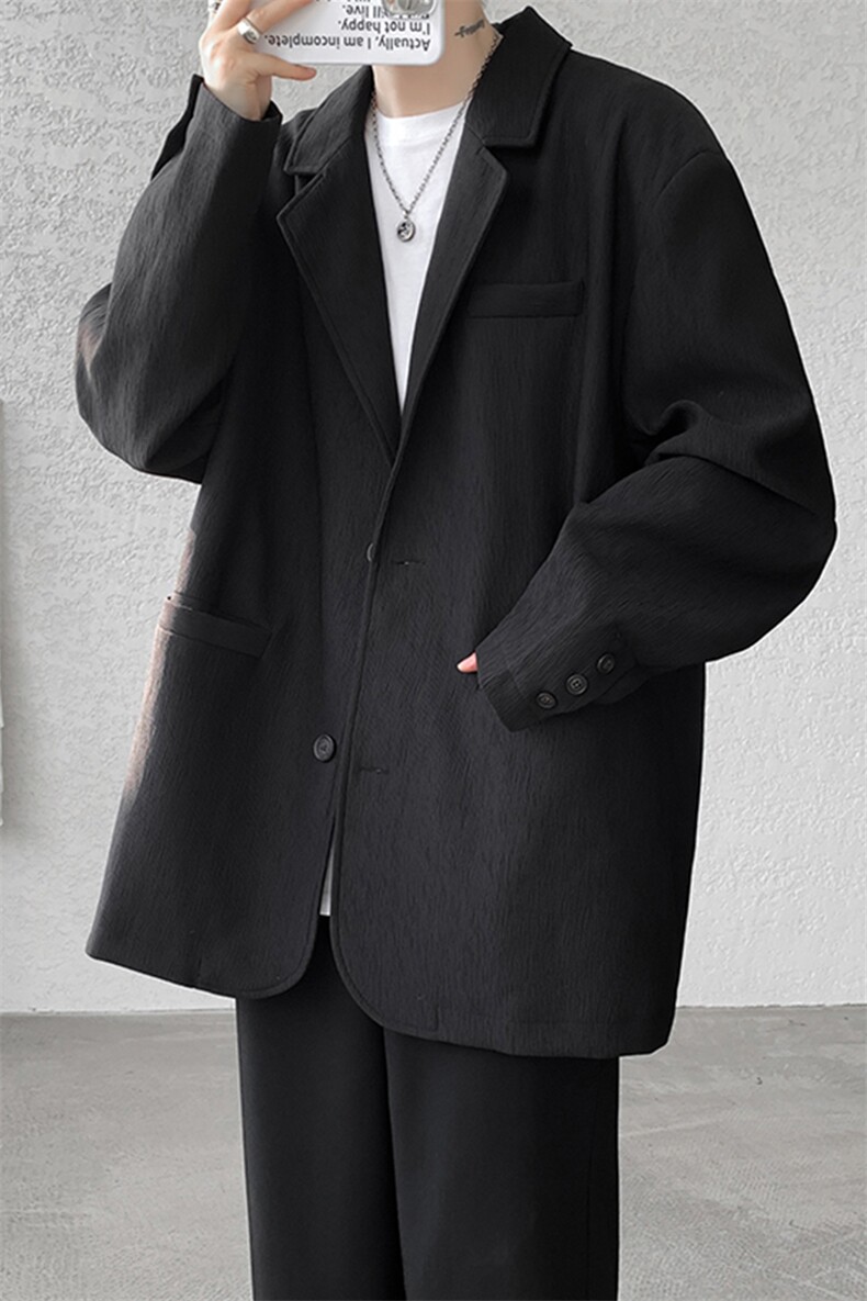 8XL-M肌理感西服美式休闲西装外套男复古痞帅高级感衣服XF002P85,男装西服,电商B312