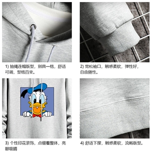 WY2223-P35 纯连帽卫衣男大码运动帽衫宽松薄 网格图片