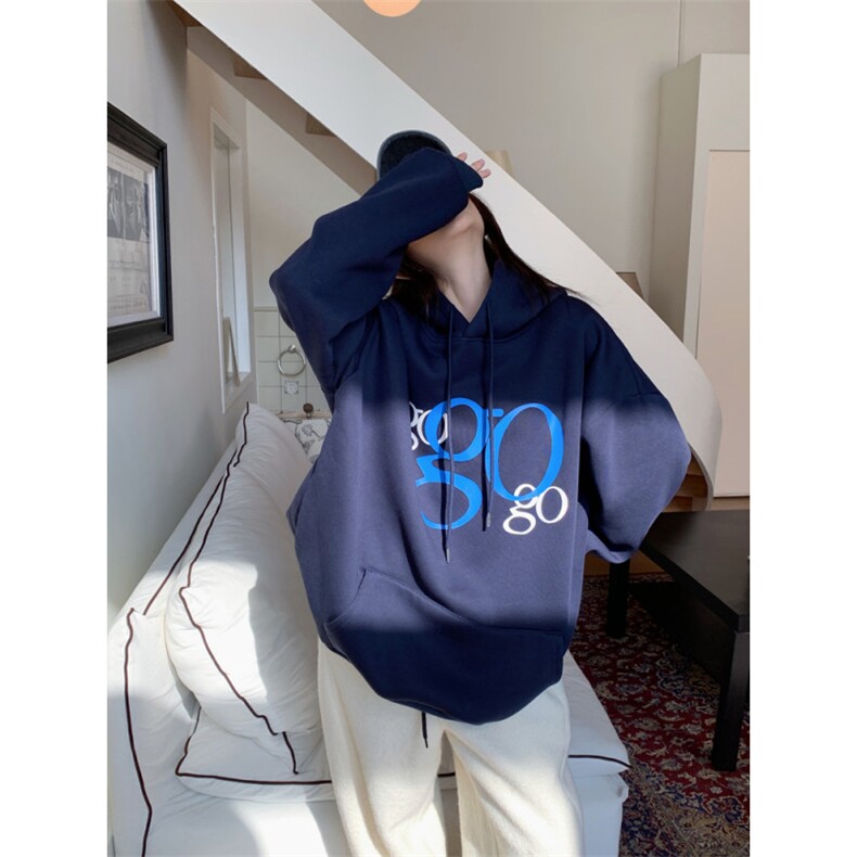 C321-P55男女款情侣上衣美式复古字母基础款印花卫衣,男装卫衣,星座617A-2