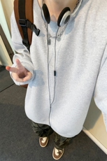 基础纯色圆领套头卫衣简约设计感上衣情侣款W4691-特价P25，男装卫衣，电商A007