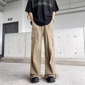 中性~高品质春夏男女工装休闲裤时尚潮酷工装大口袋长裤子图片