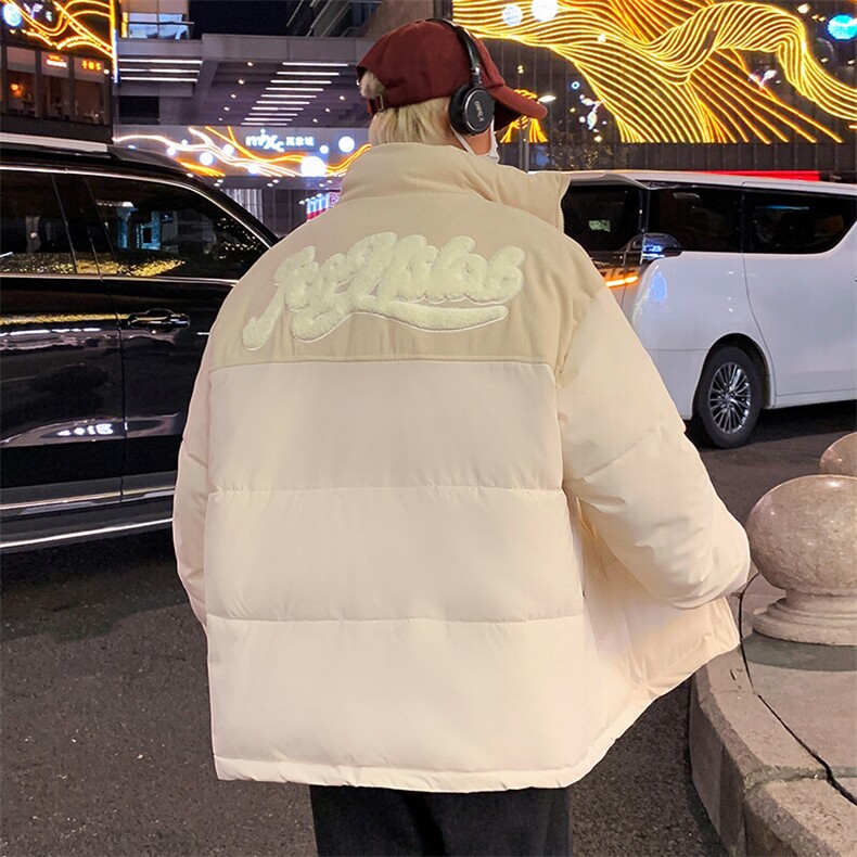 字母贴标棉衣男冬季加厚男士棉服潮流棉袄灯芯绒A266-WMY8623-P75图片