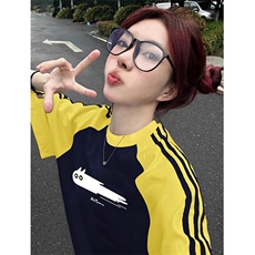 黄袖拼藏青