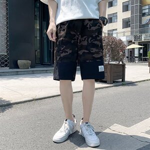 20夏季港风大码休闲潮流运动迷彩工装沙滩短裤五分裤K1025-P35图片